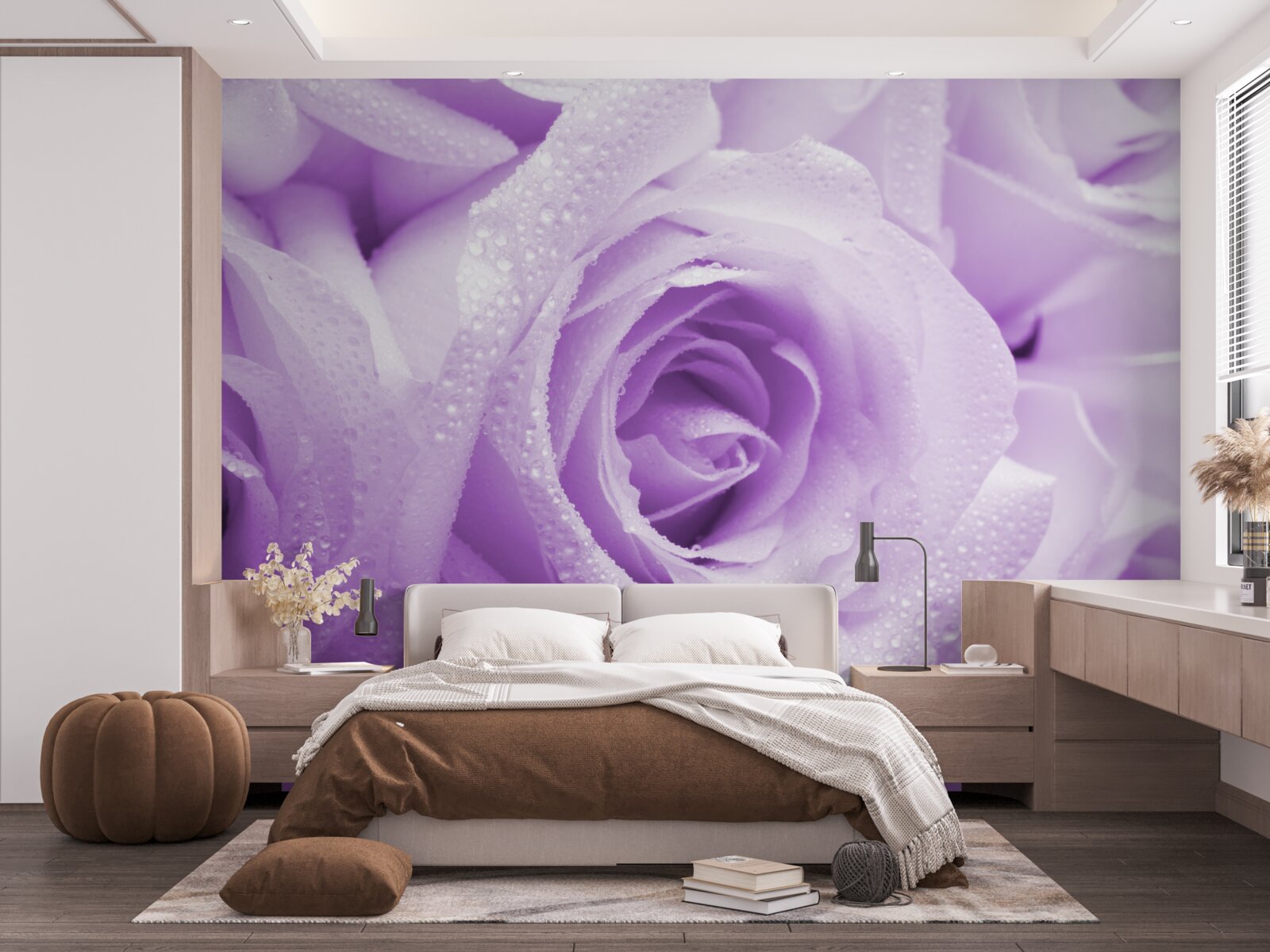 Fotobehang close-up van lilaroze bloemen