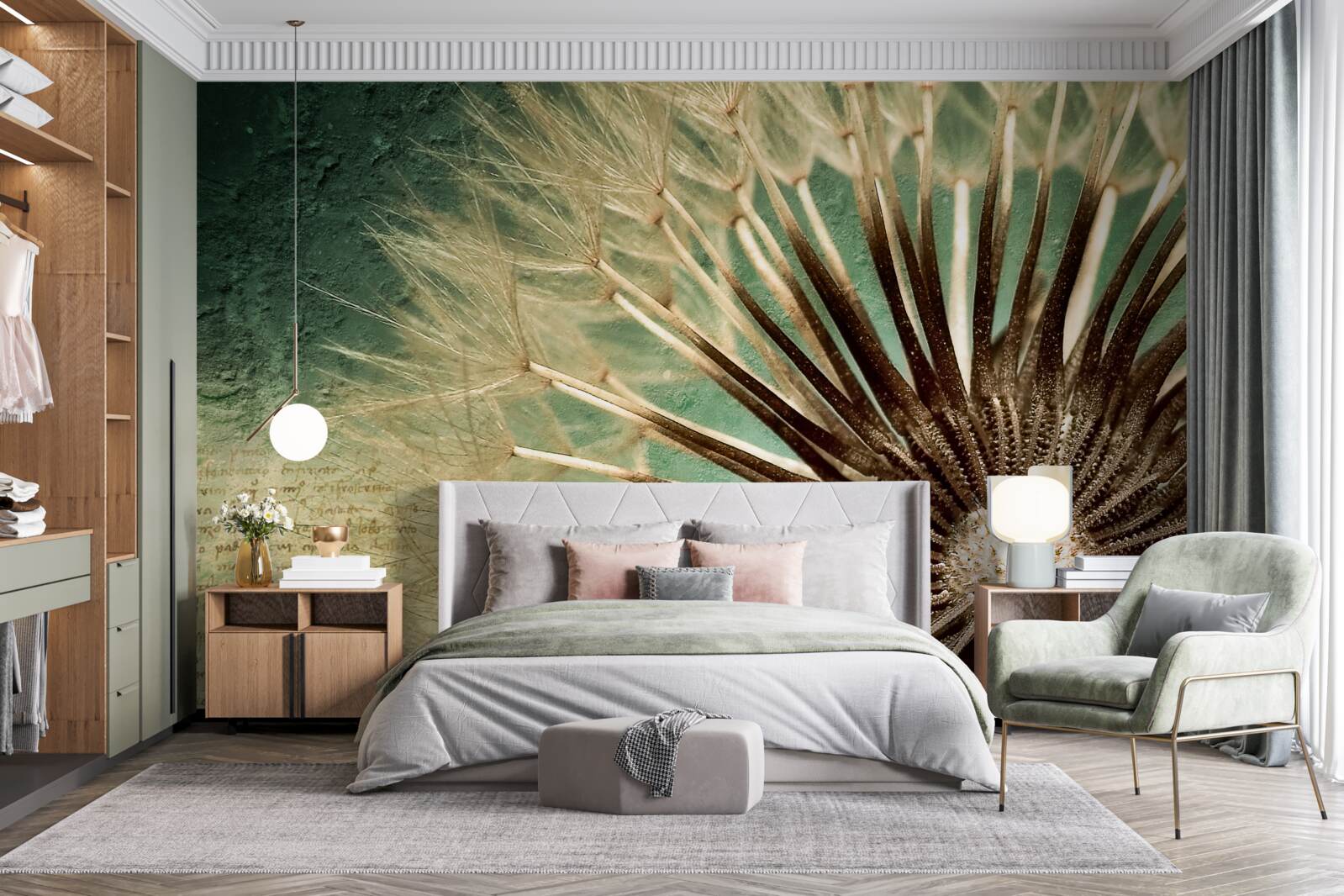 Fotobehang de ziel van de paardenbloem is vol tederheid