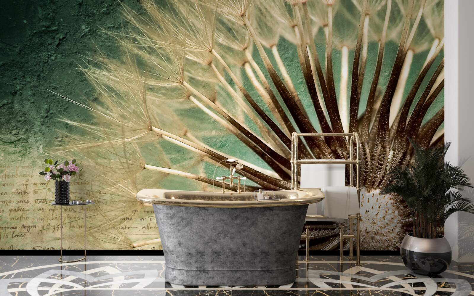 Fotobehang de ziel van de paardenbloem is vol tederheid