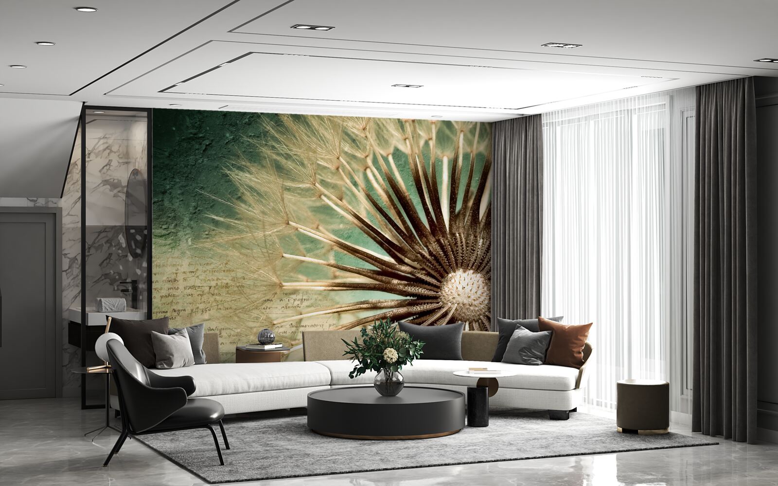 Fotobehang de ziel van de paardenbloem is vol tederheid