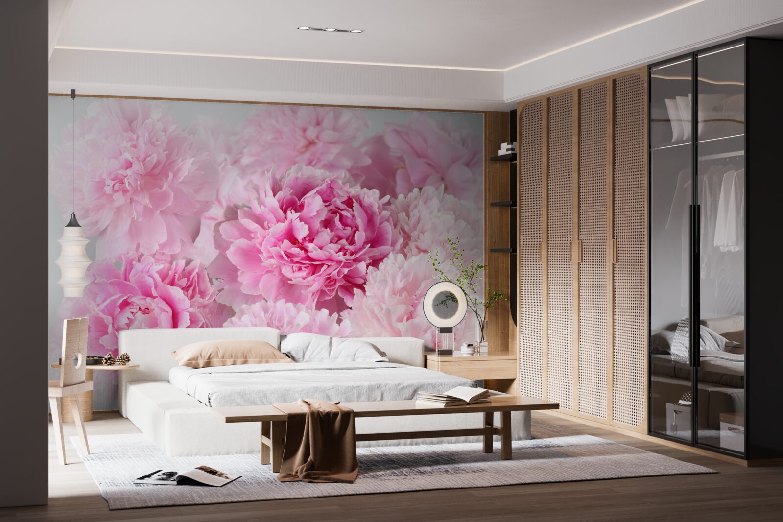 Fotobehang prachtige pioenrozen in roze tinten