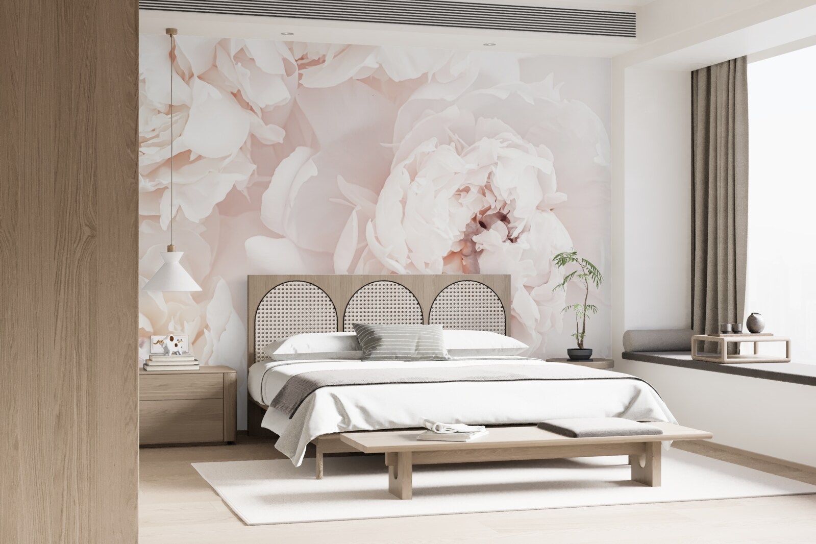 Fotobehang pioen van delicate pastel schoonheid