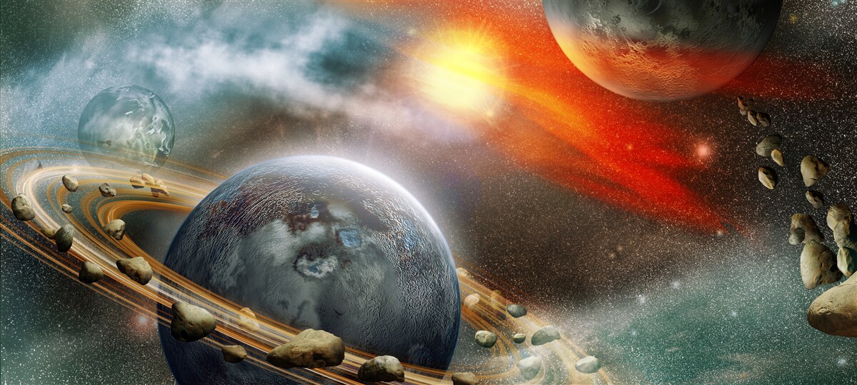 Fotobehang een fascinerend, onontdekt universum