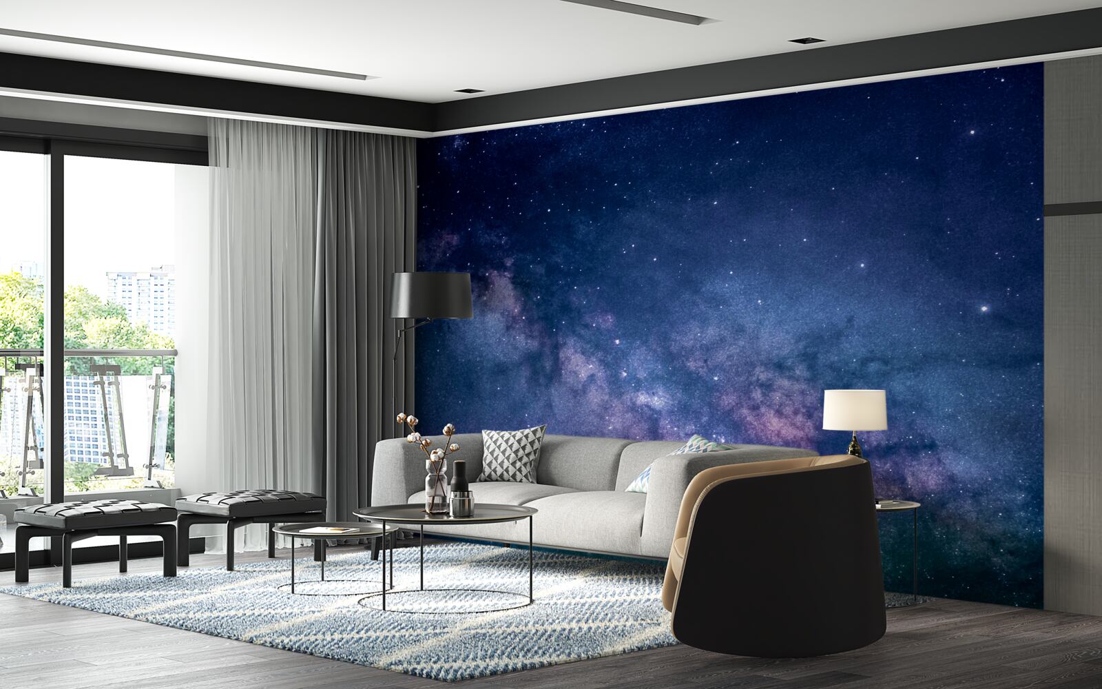 Fotobehang sterrenstelsel melkweg