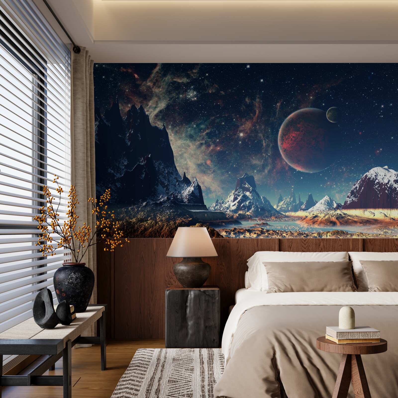 Fotobehang het oppervlak van de planeet is fantastisch