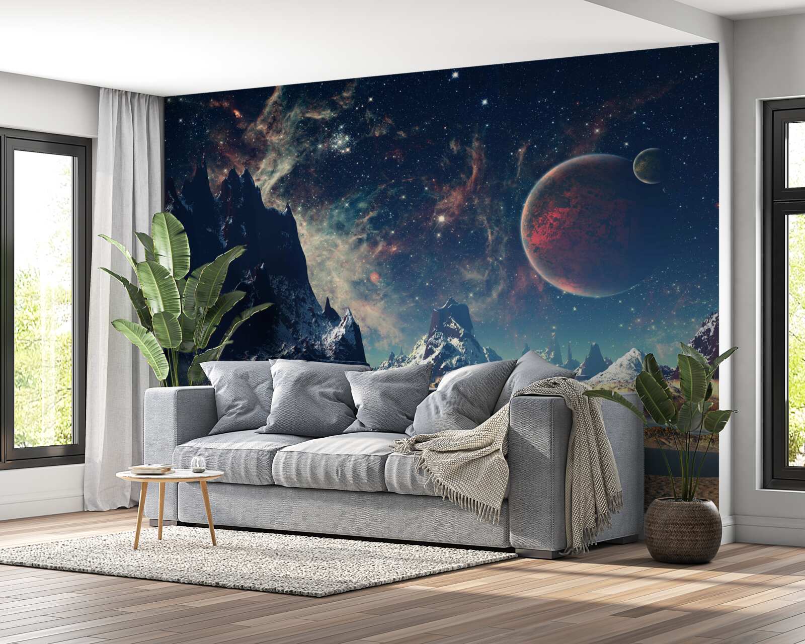 Fotobehang het oppervlak van de planeet is fantastisch
