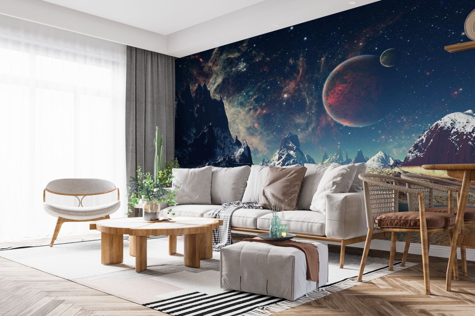 Fotobehang het oppervlak van de planeet is fantastisch