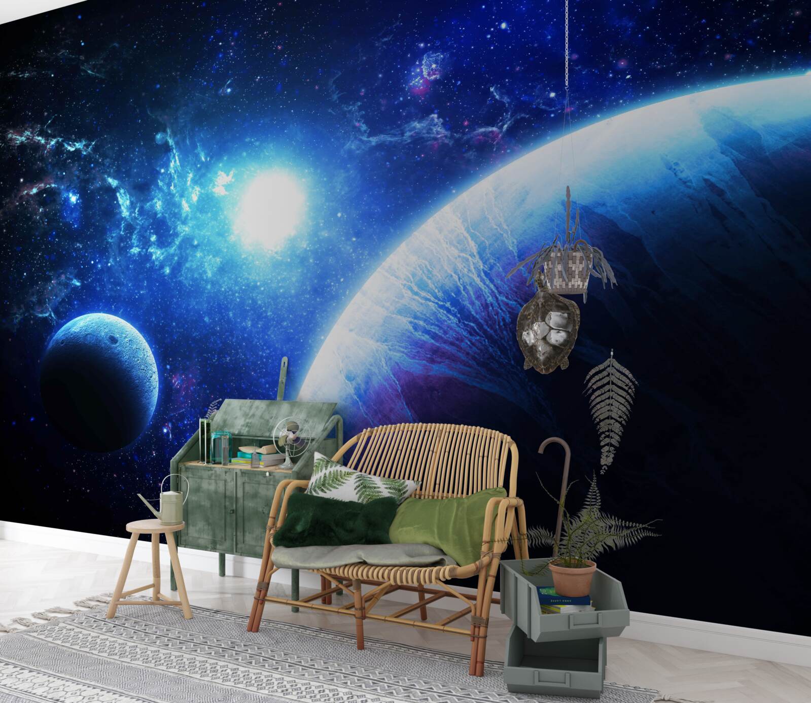 Fotobehang de opkomst van een nieuwe ster kan worden geparafraseerd als "de geboorte van een nieuwe ster".