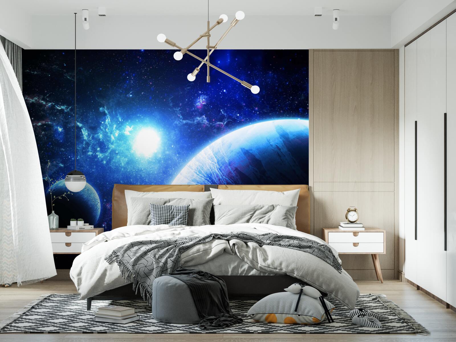 Fotobehang de opkomst van een nieuwe ster kan worden geparafraseerd als "de geboorte van een nieuwe ster".