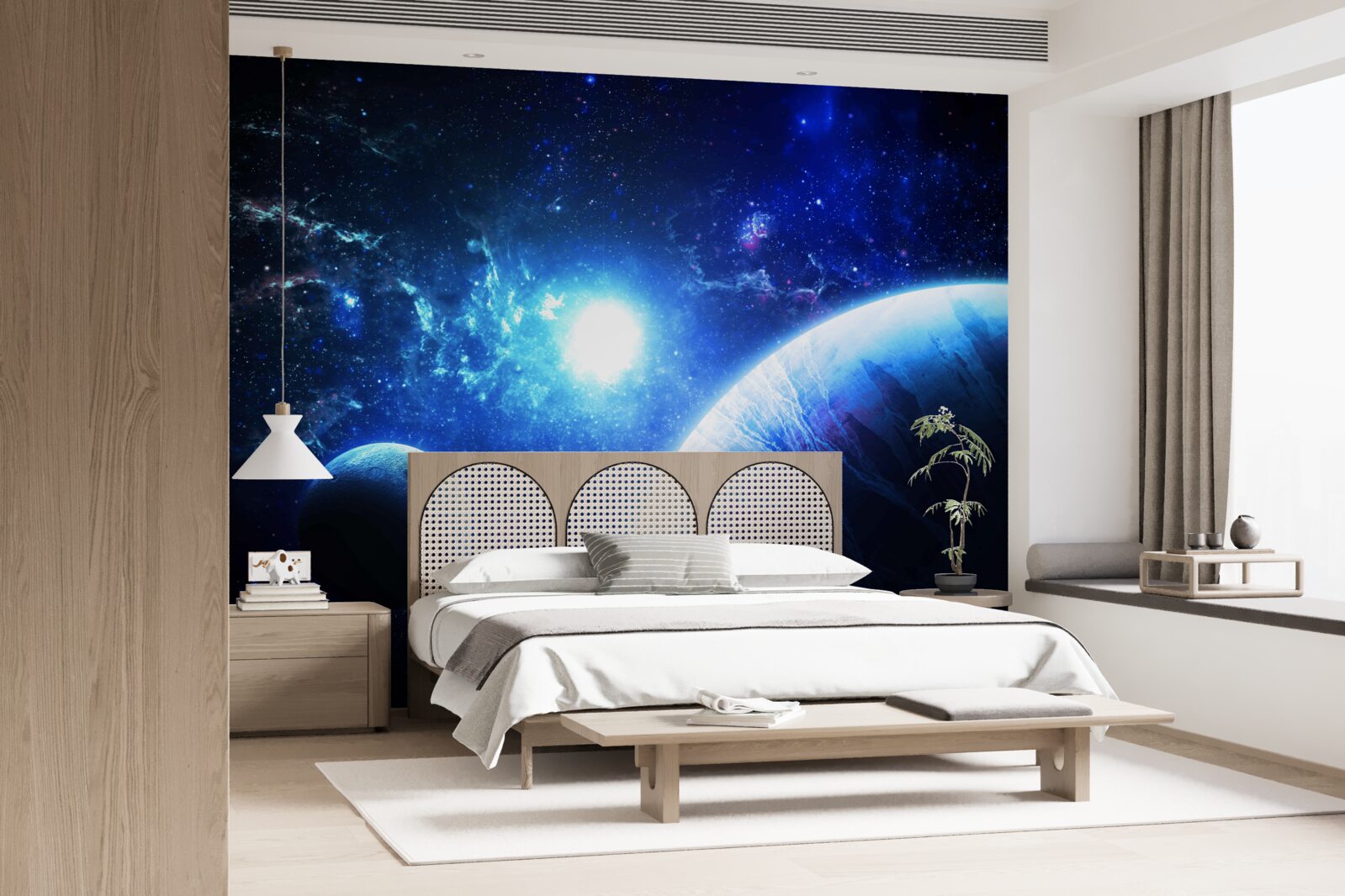 Fotobehang de opkomst van een nieuwe ster kan worden geparafraseerd als "de geboorte van een nieuwe ster".