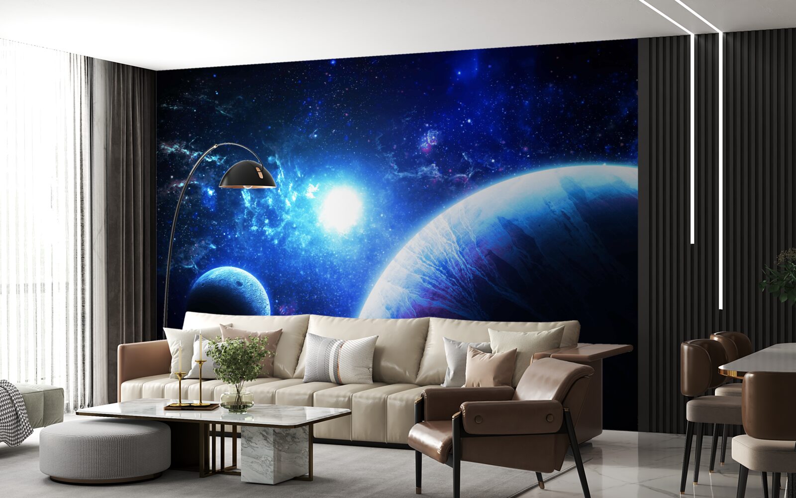 Fotobehang de opkomst van een nieuwe ster kan worden geparafraseerd als "de geboorte van een nieuwe ster".