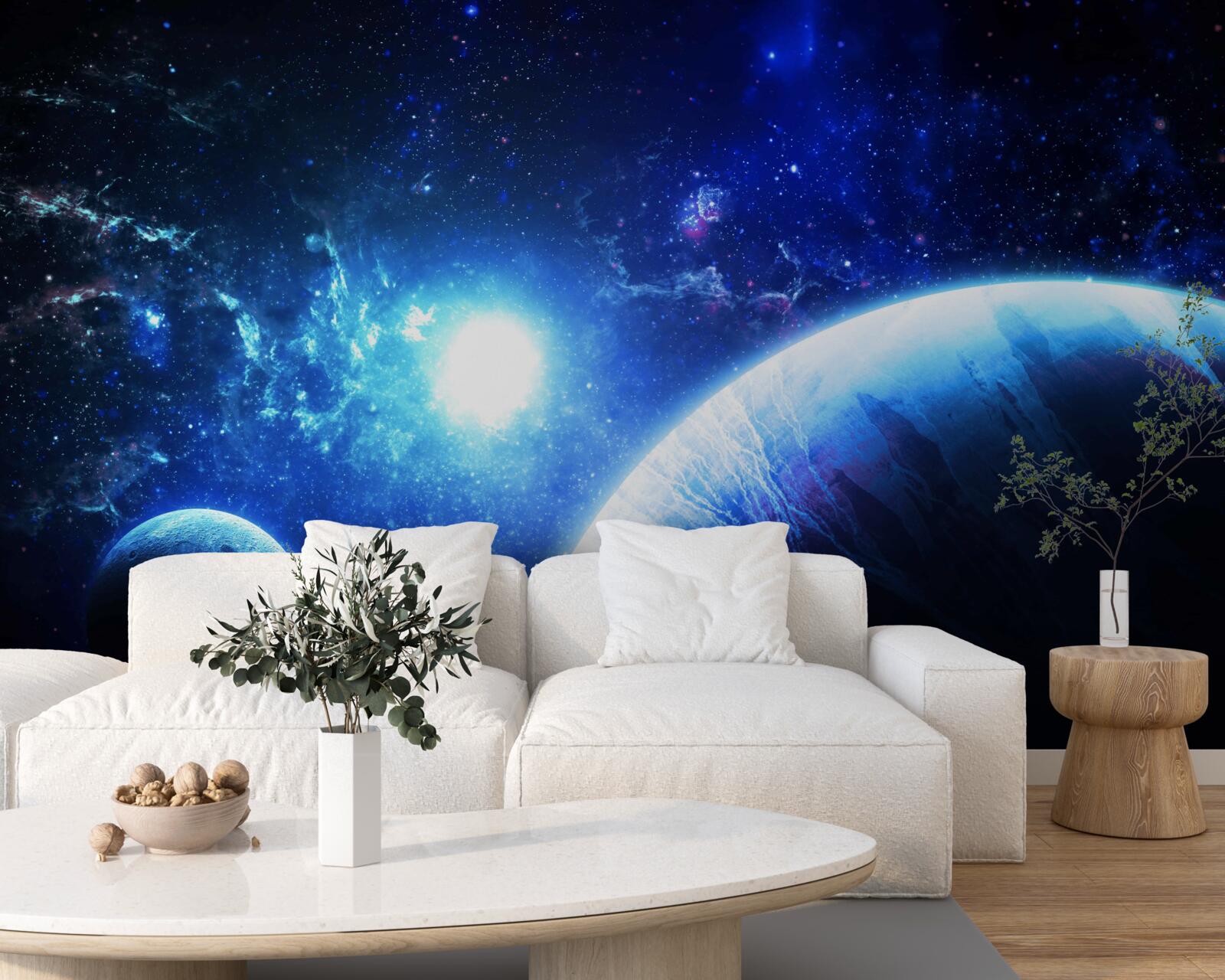 Fotobehang de opkomst van een nieuwe ster kan worden geparafraseerd als "de geboorte van een nieuwe ster".