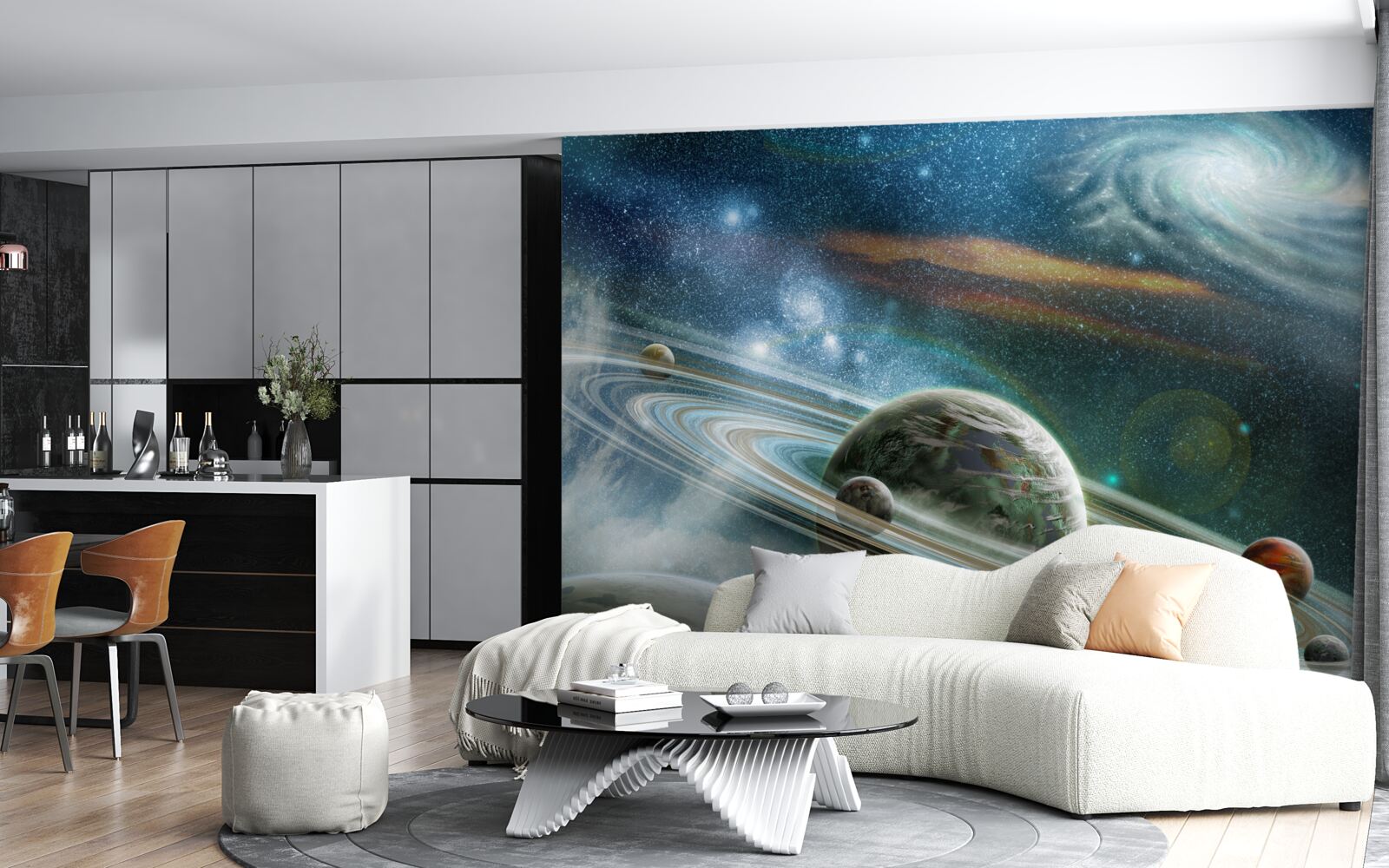 Fotobehang uitgestrekte universa