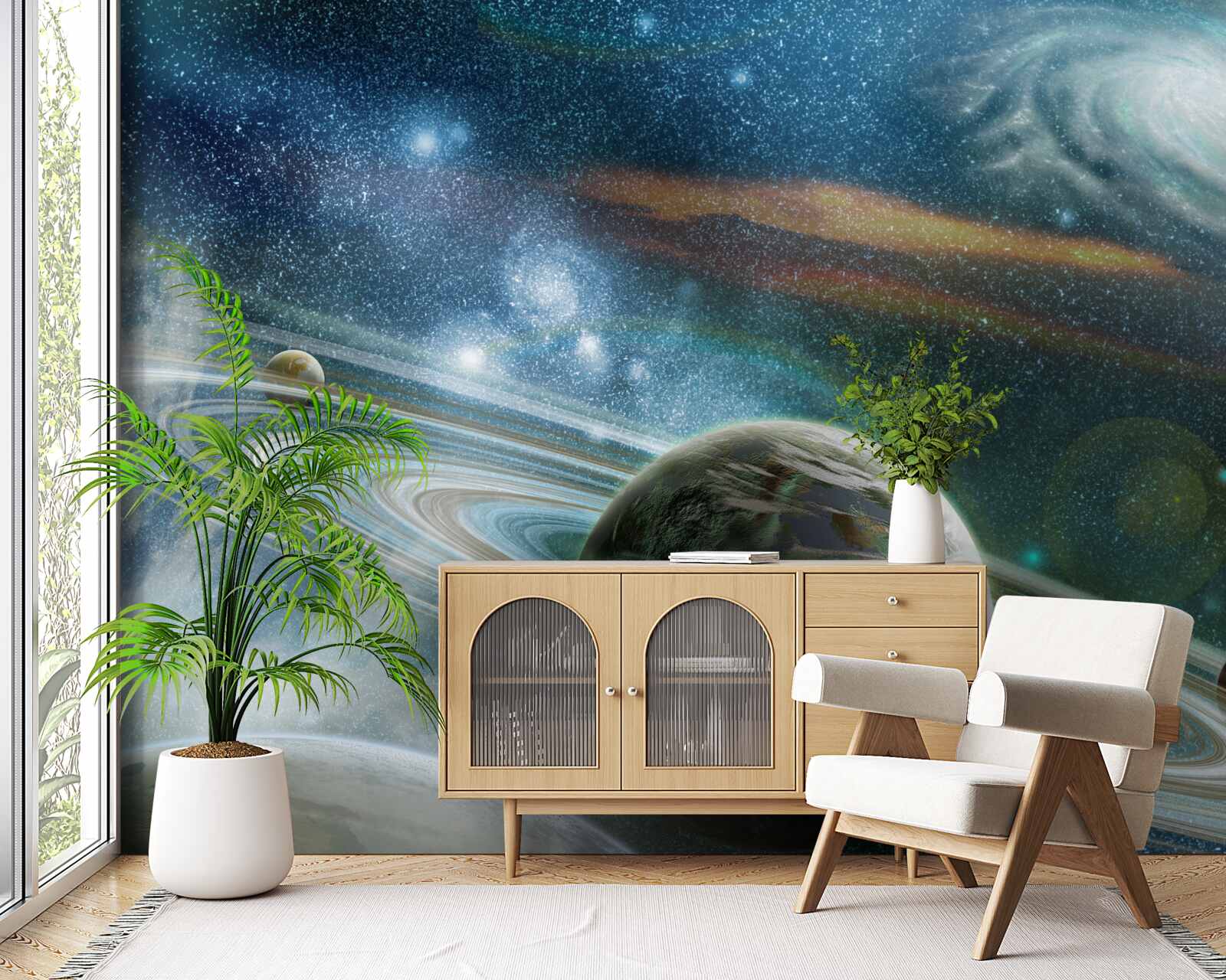 Fotobehang uitgestrekte universa