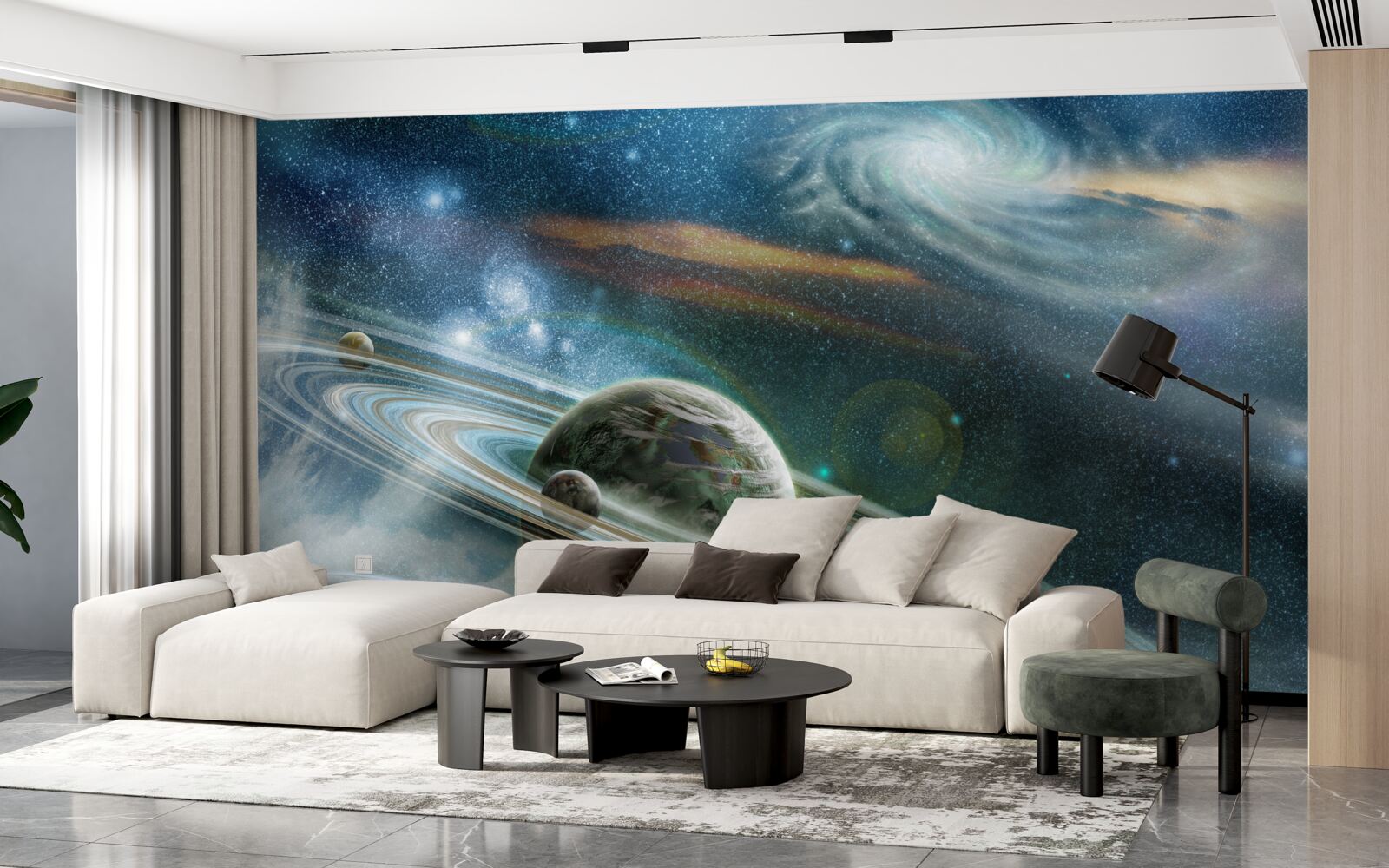 Fotobehang uitgestrekte universa