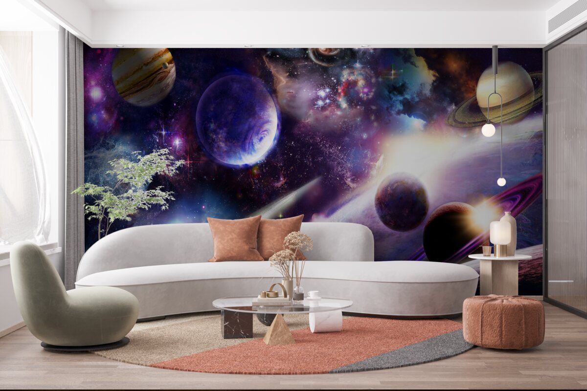 Fotobehang objecten in het universum