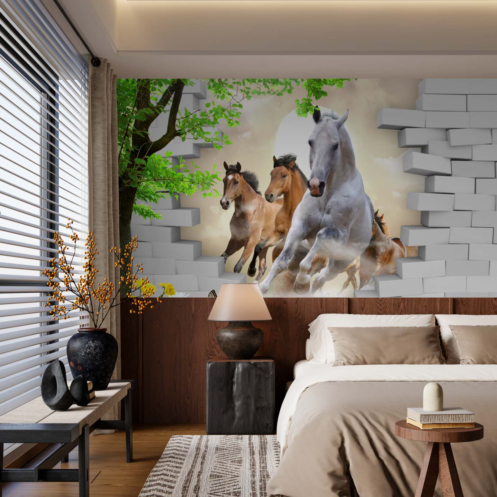 Konie fotobehang