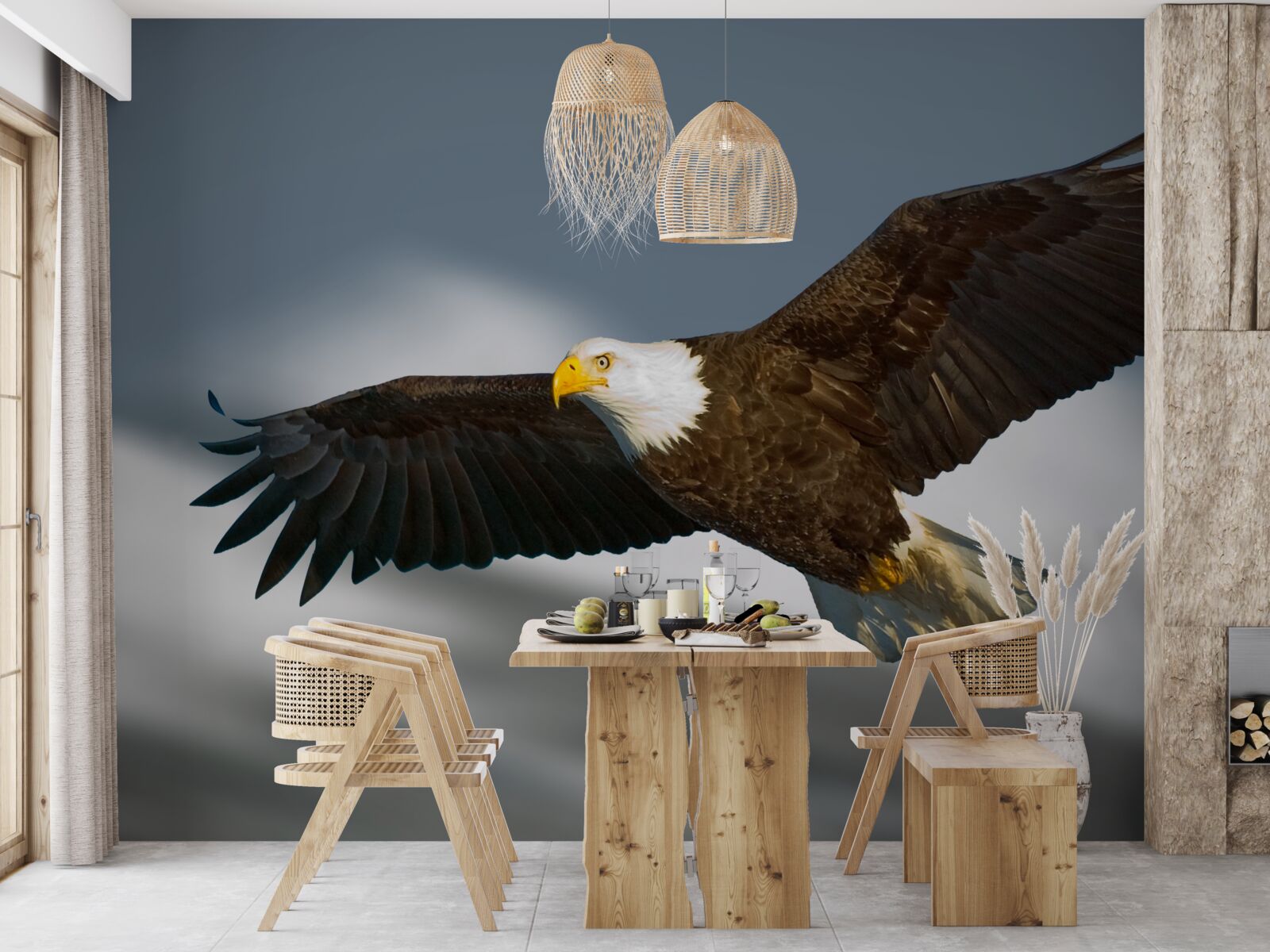 Fotobehang een zeearend zweeft in de lucht