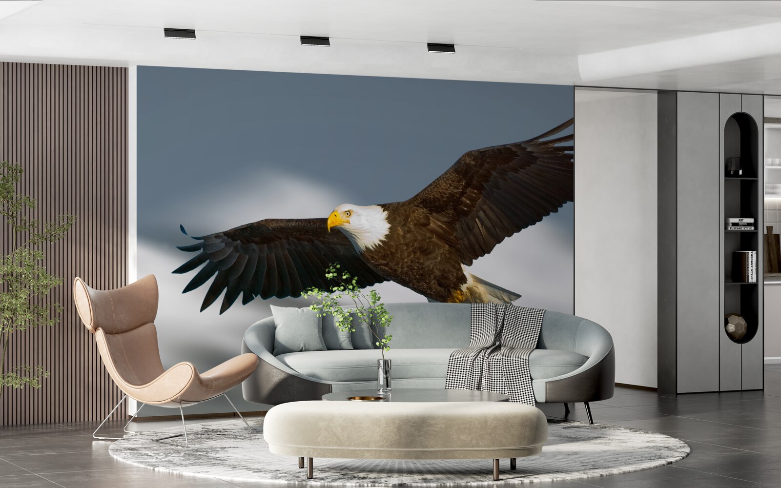 Fotobehang een zeearend zweeft in de lucht