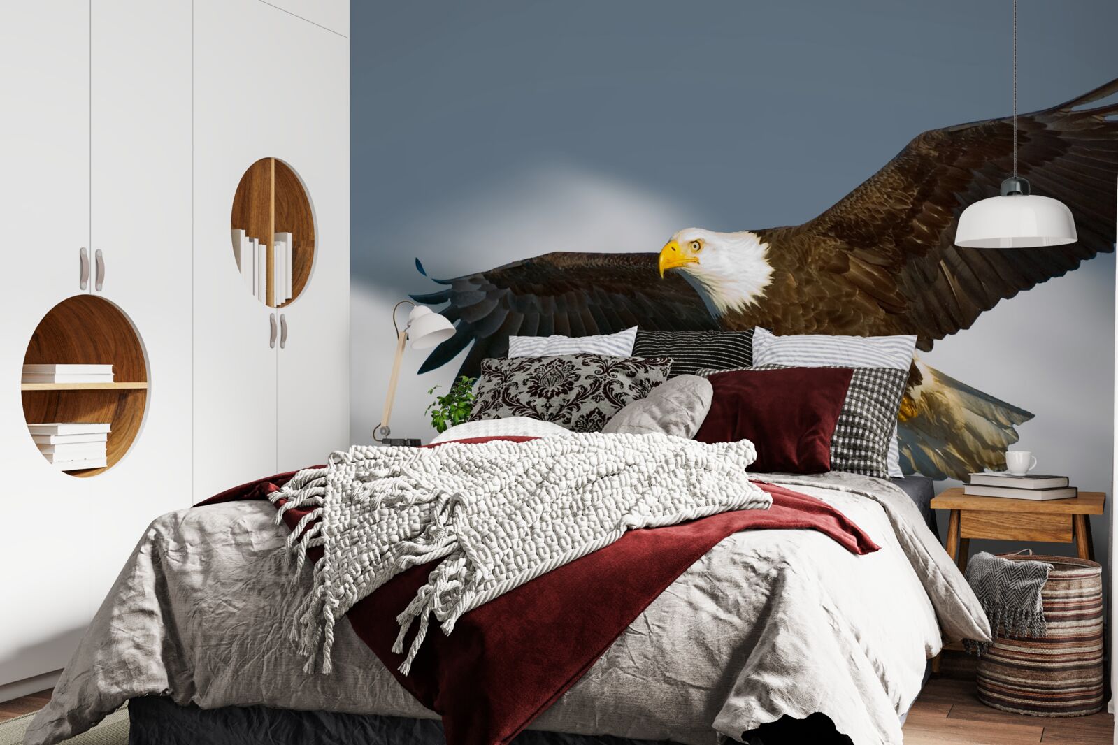 Fotobehang een zeearend zweeft in de lucht