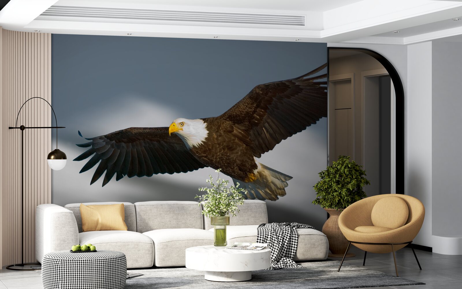 Fotobehang een zeearend zweeft in de lucht