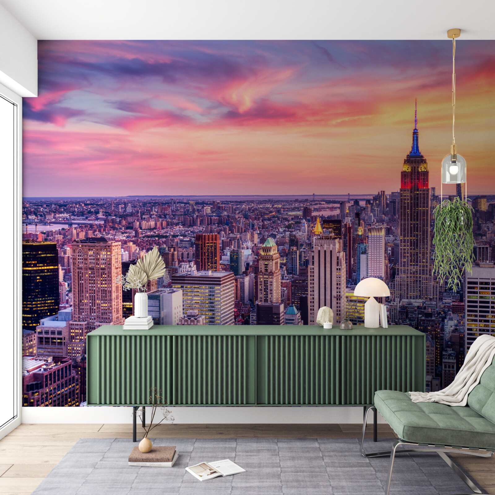 Fotobehang zonsopgang in new york