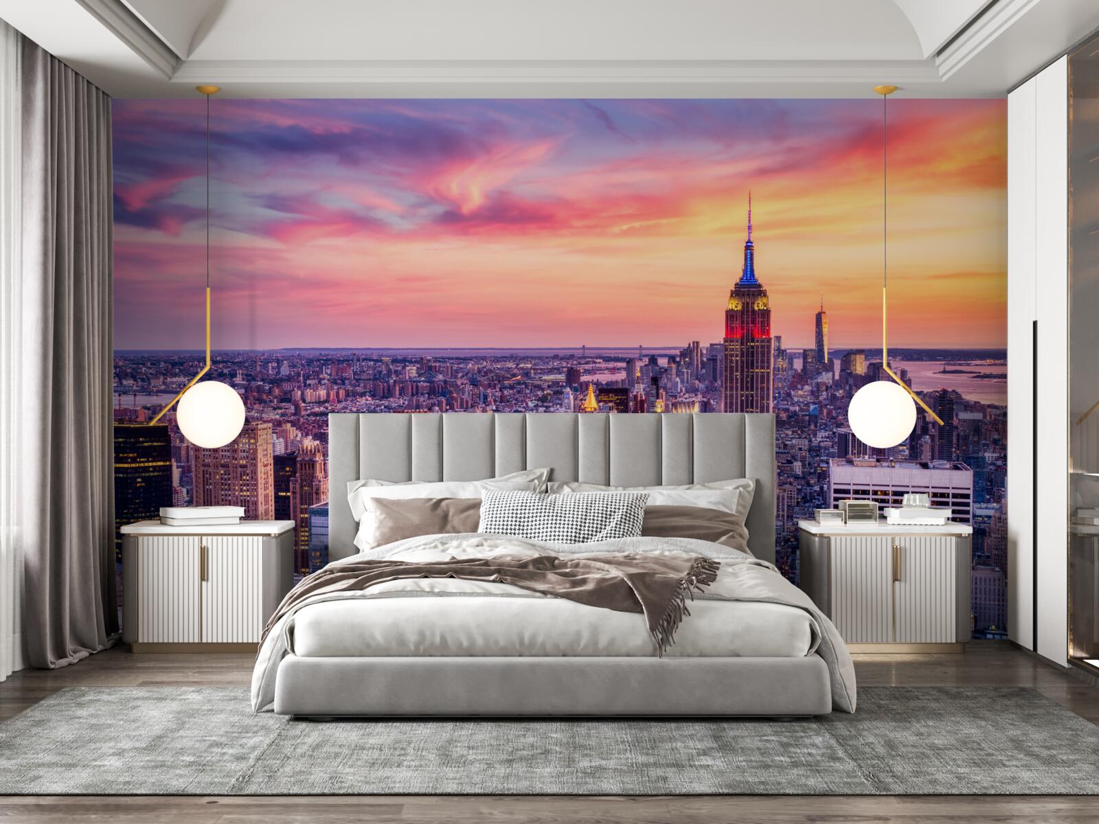Fotobehang zonsopgang in new york