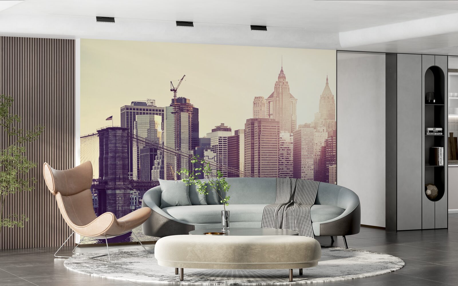 Fotobehang betoverende skyline van manhattan