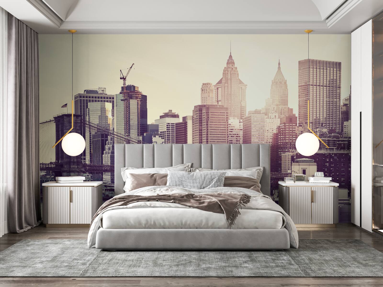 Fotobehang betoverende skyline van manhattan