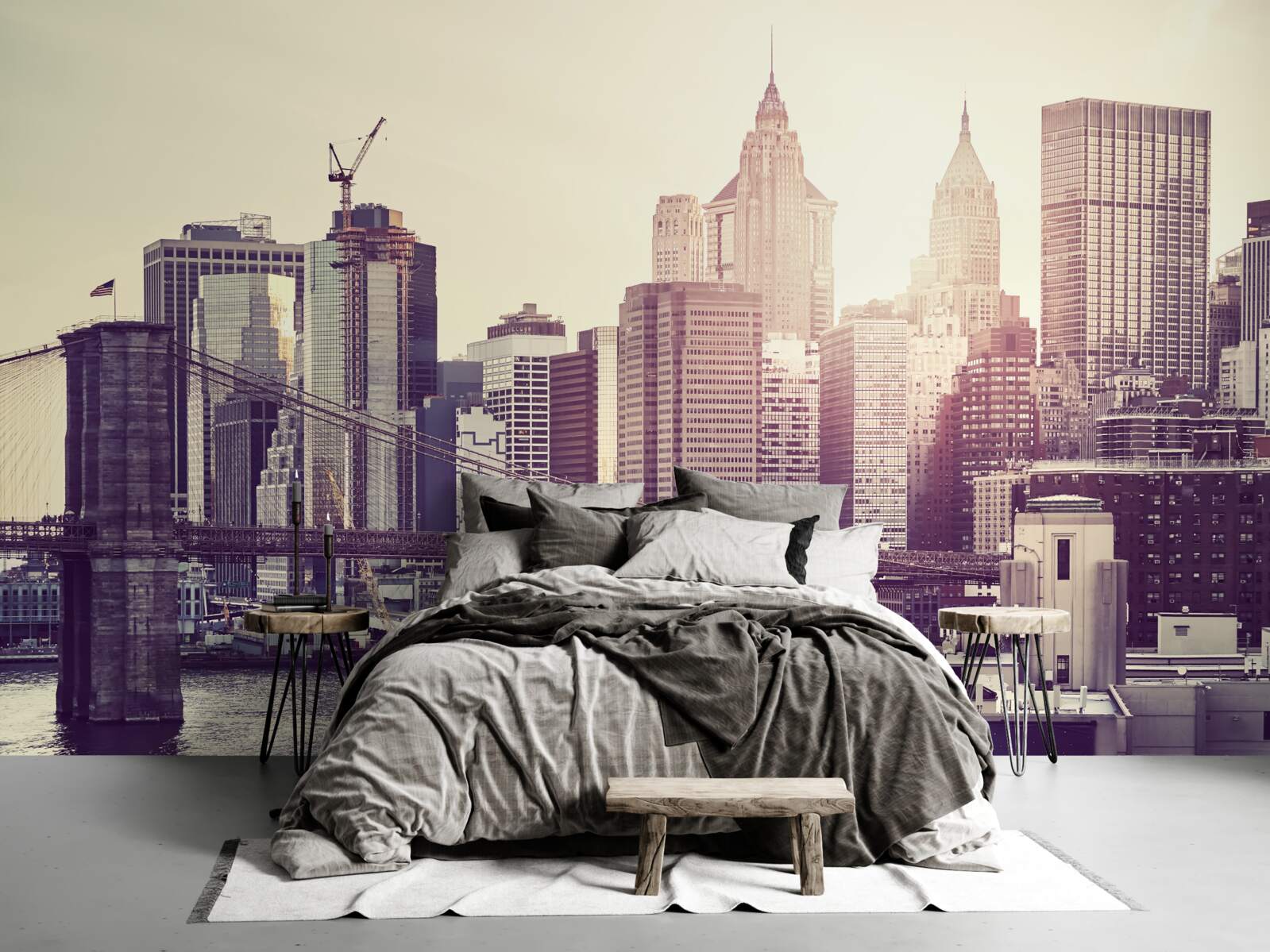 Fotobehang betoverende skyline van manhattan