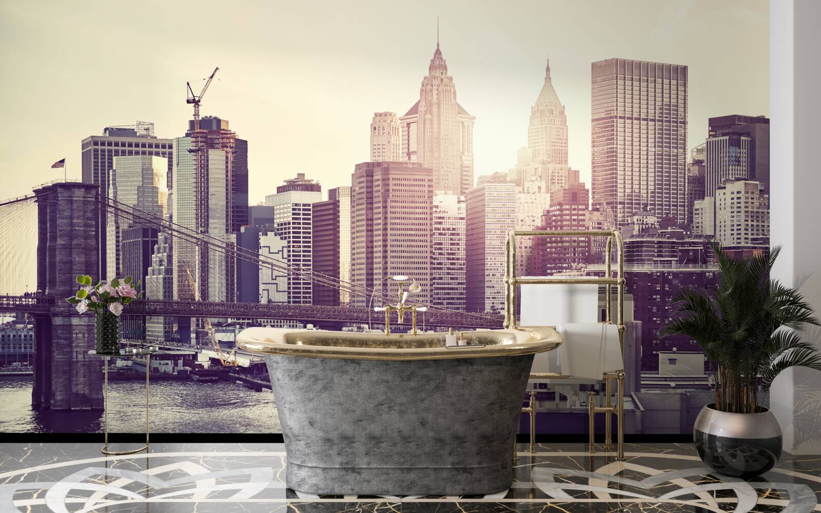 Fotobehang betoverende skyline van manhattan