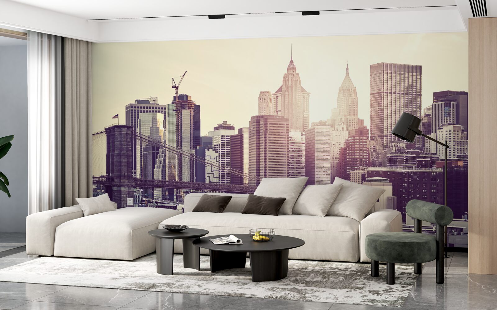 Fotobehang betoverende skyline van manhattan
