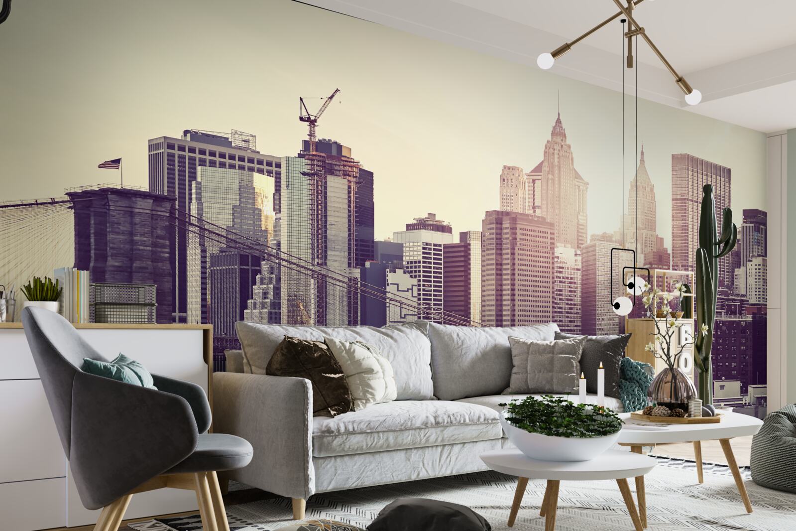 Fotobehang betoverende skyline van manhattan