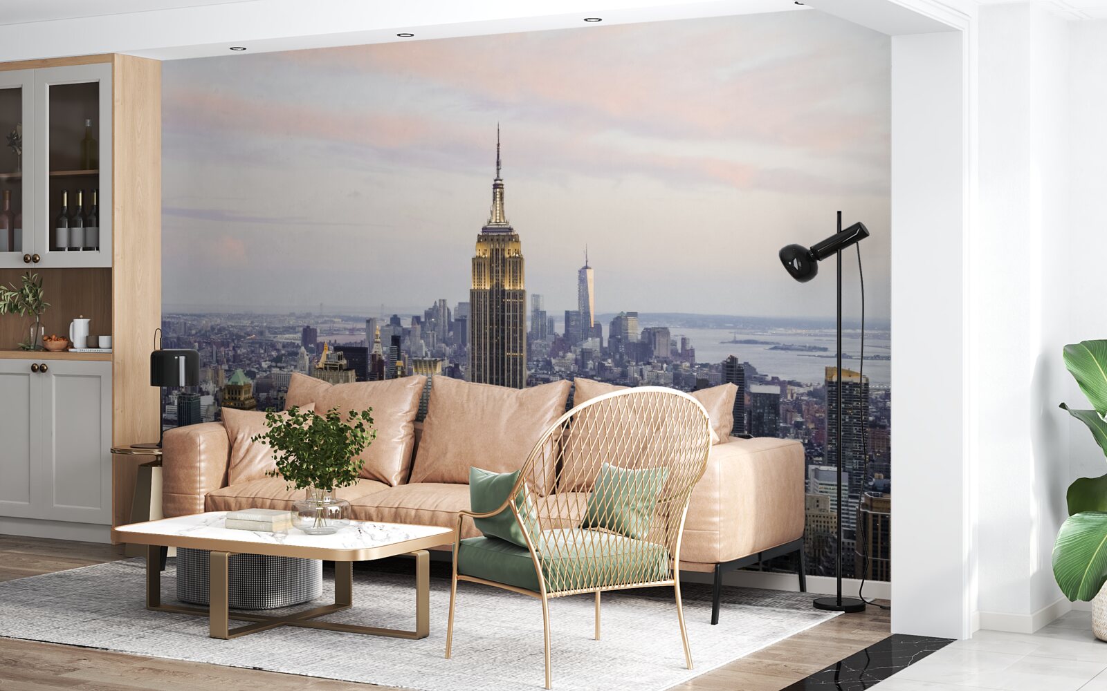 Fotobehang verlichting van empire state building