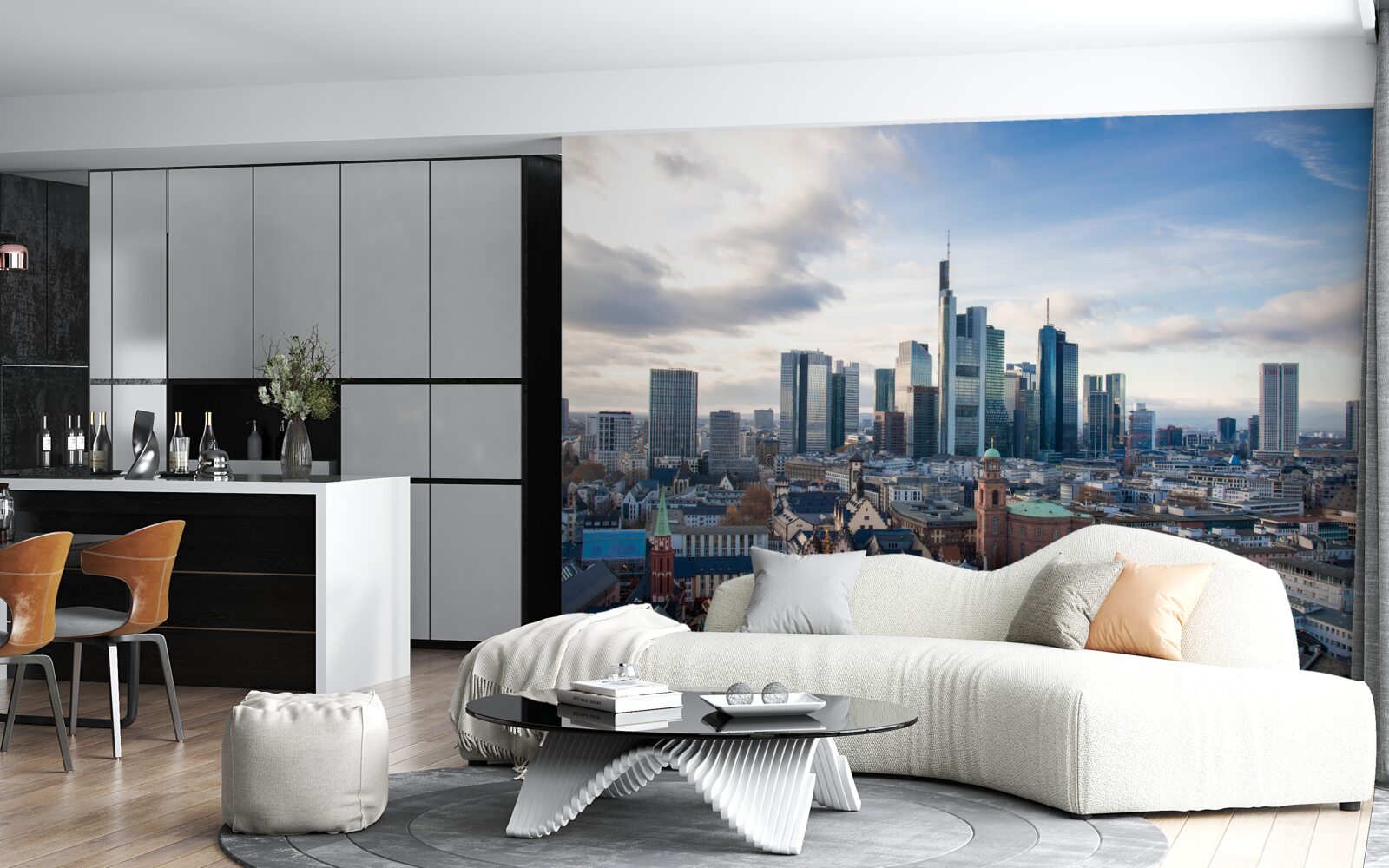 Fotobehang frankfurtu panorama