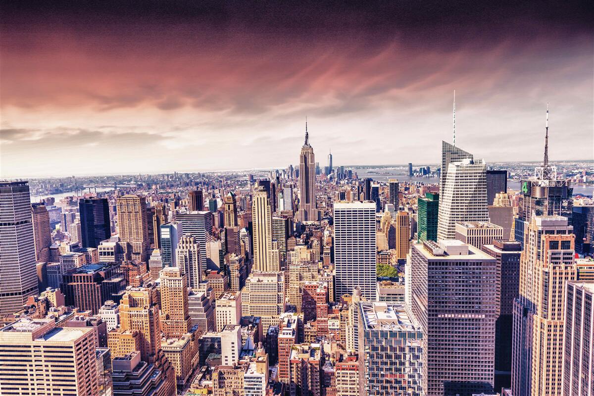 Fotobehang wolkenkrabbers van new york