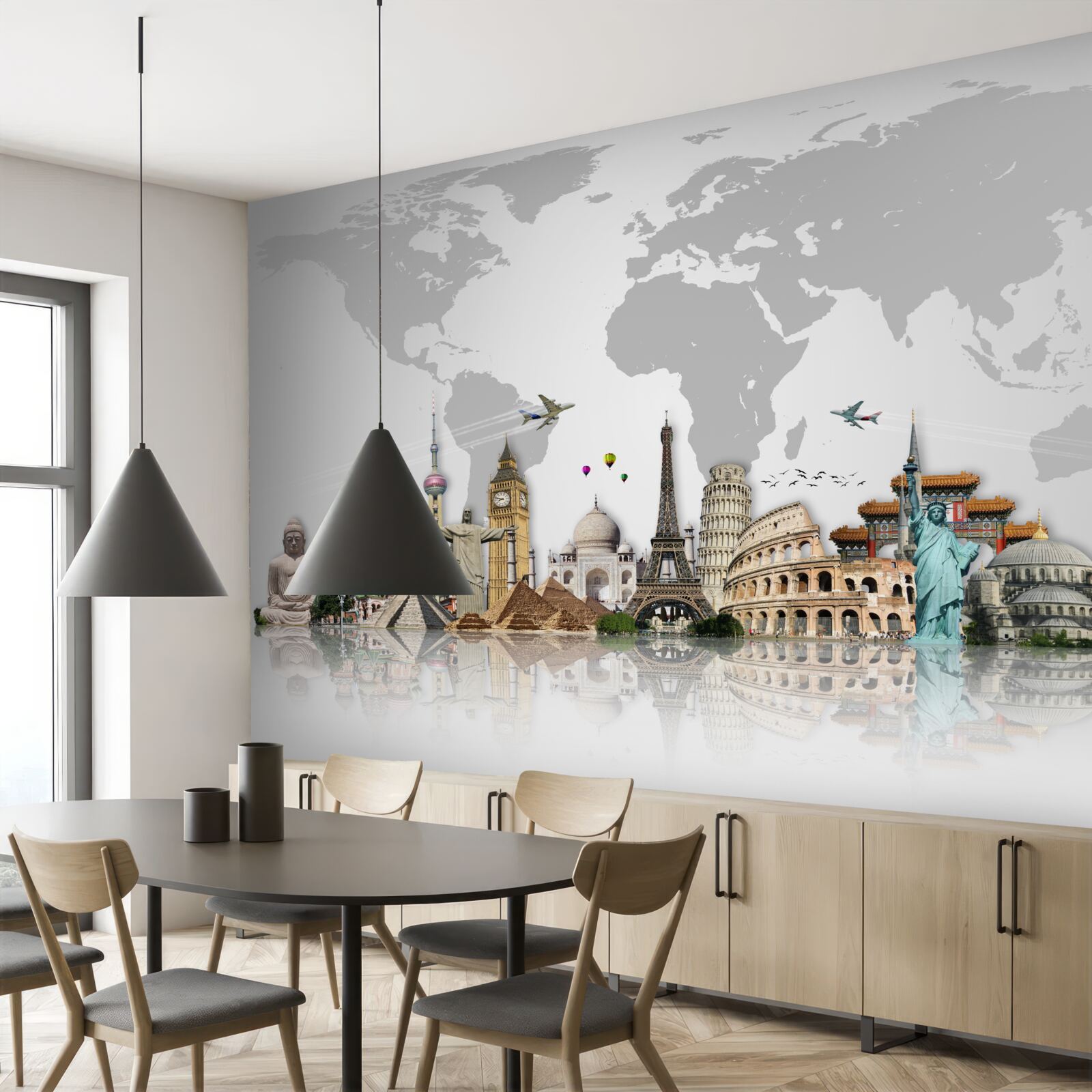 Fotobehang populaire architecturale structuren van de wereld