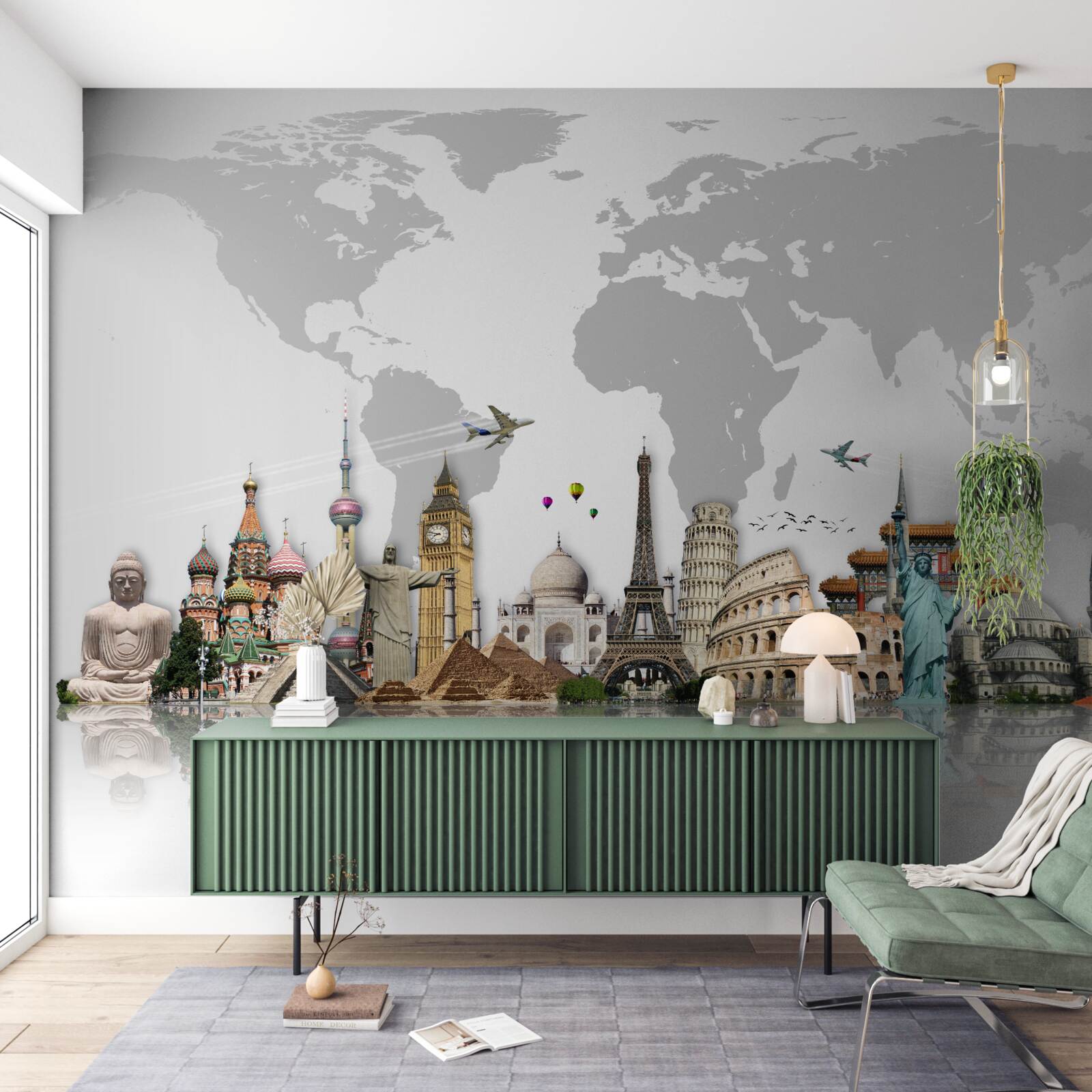 Fotobehang populaire architecturale structuren van de wereld