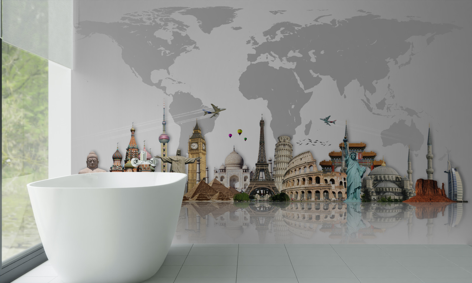 Fotobehang populaire architecturale structuren van de wereld