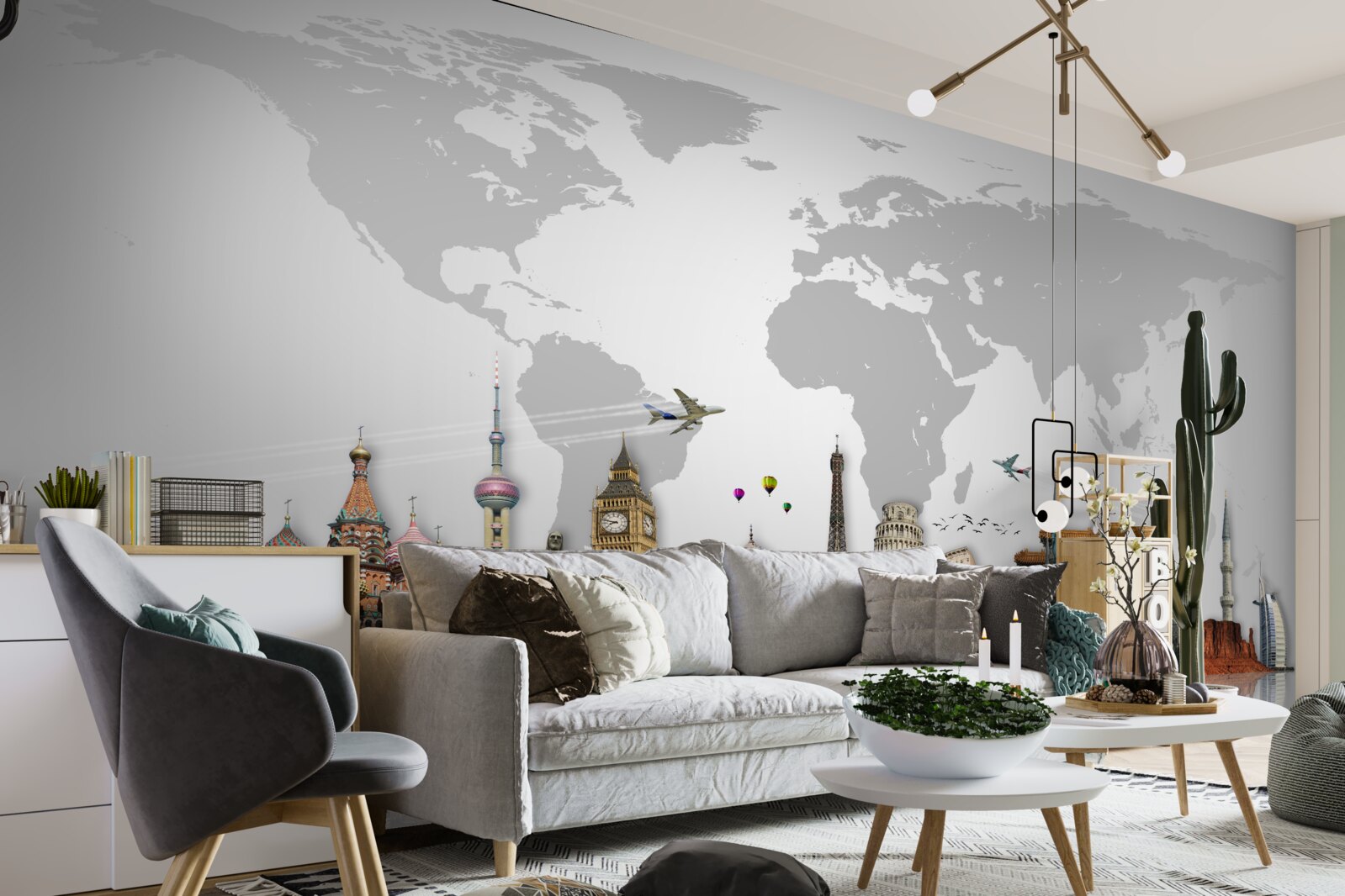 Fotobehang populaire architecturale structuren van de wereld