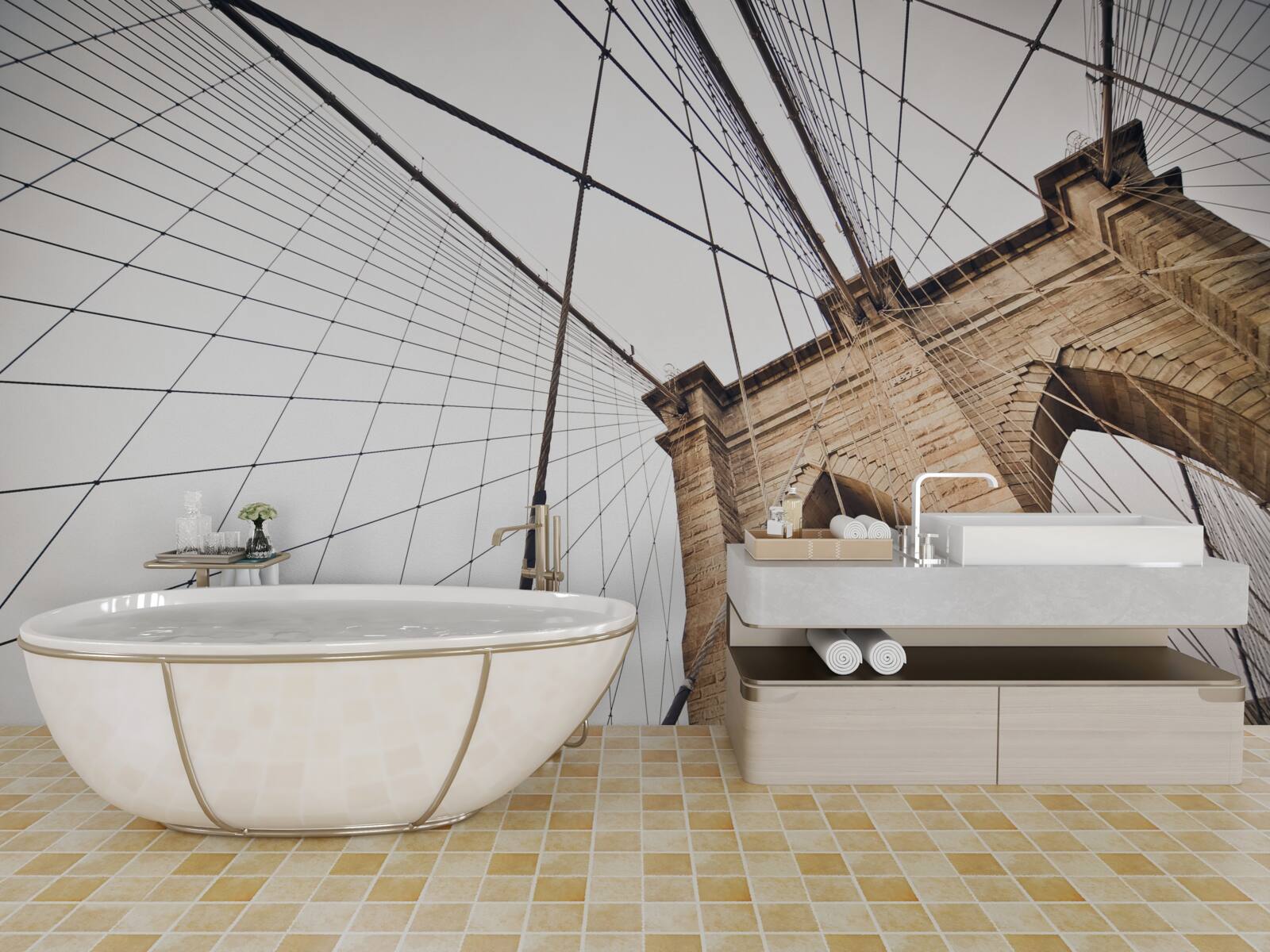 Fotobehang het brugproject van brooklyn