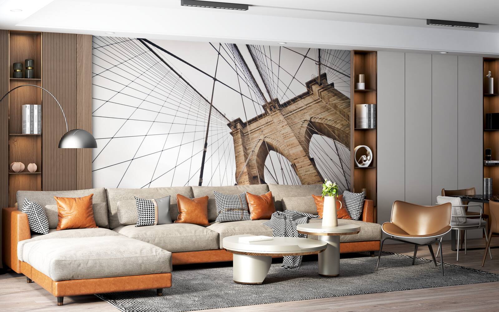 Fotobehang het brugproject van brooklyn