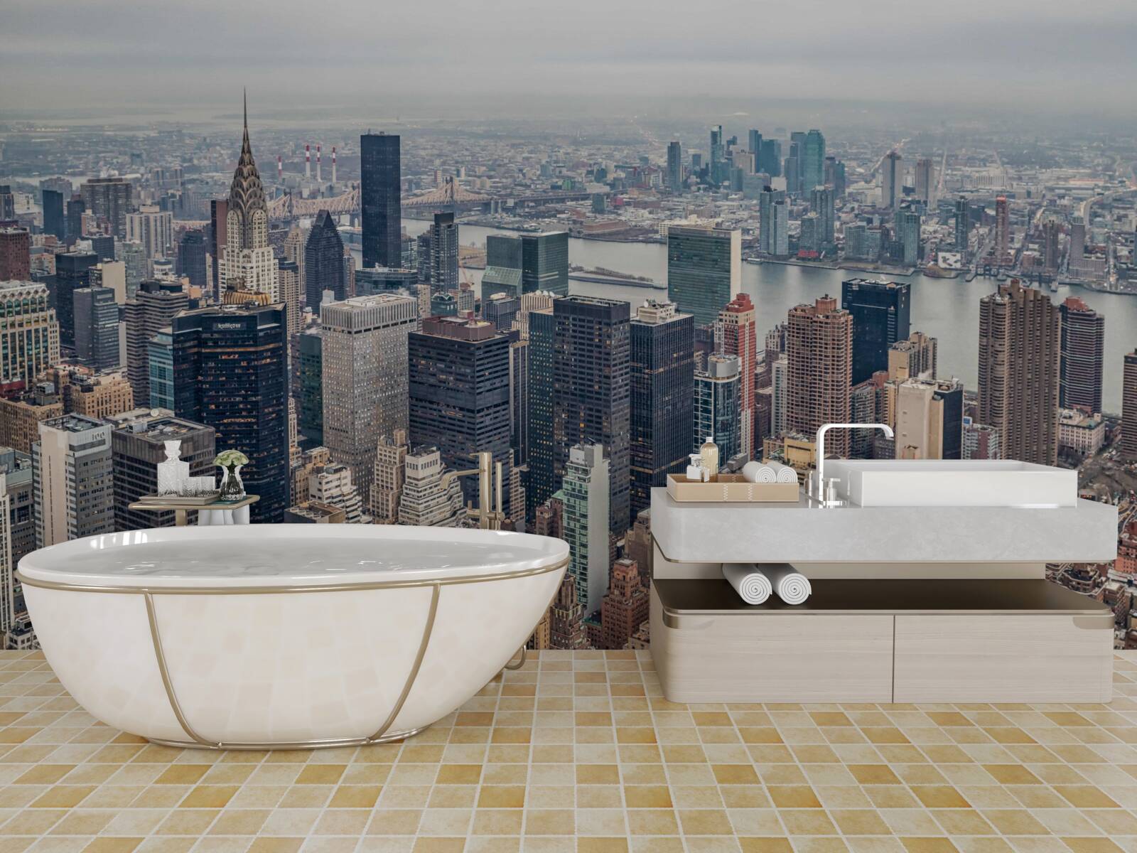 Fotobehang oversteken van new york