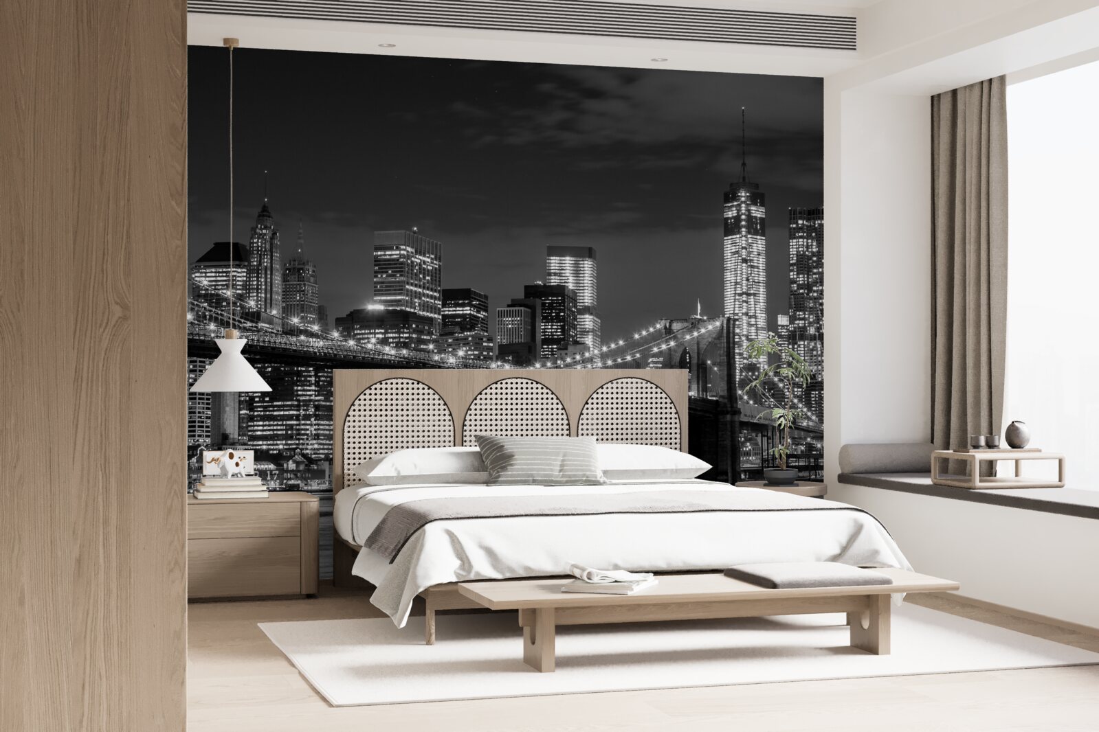 Fotobehang monochrome metropool