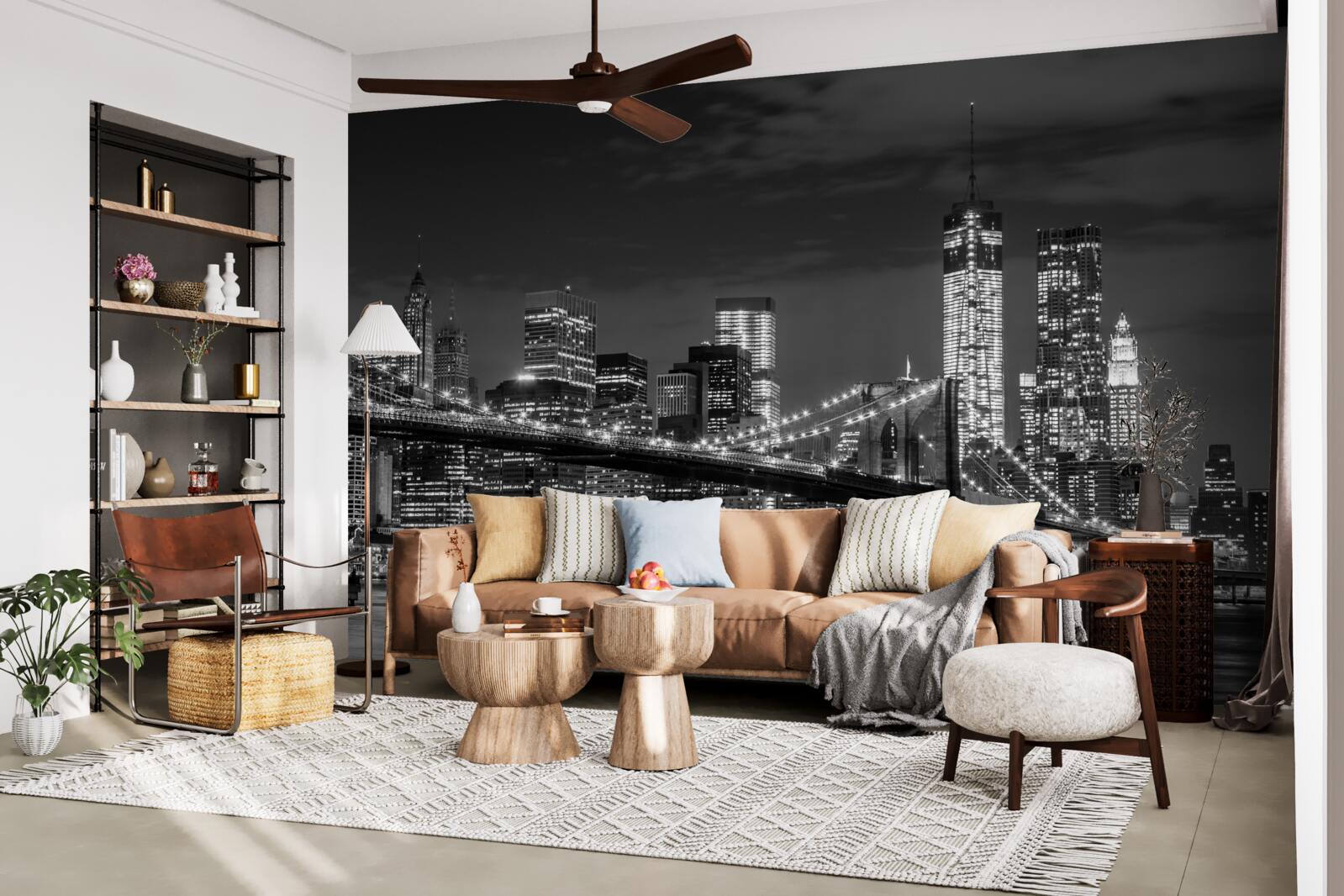 Fotobehang monochrome metropool