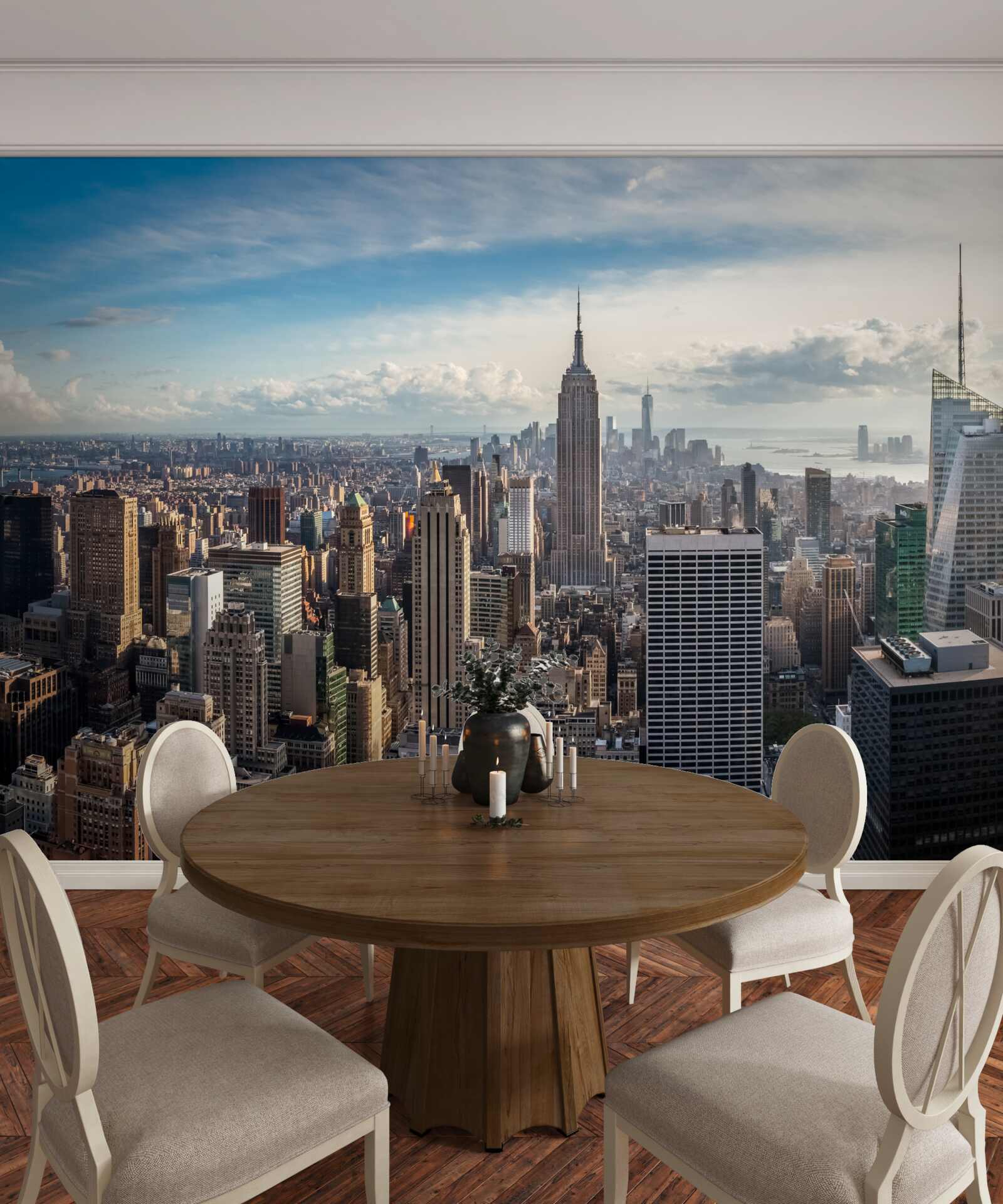 Fotobehang een vogelvlucht door de metropool