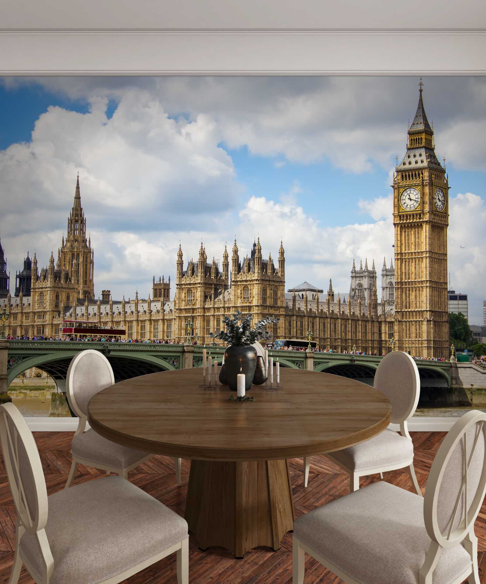 Fotobehang panorama van big ben en de parlementsgebouwen