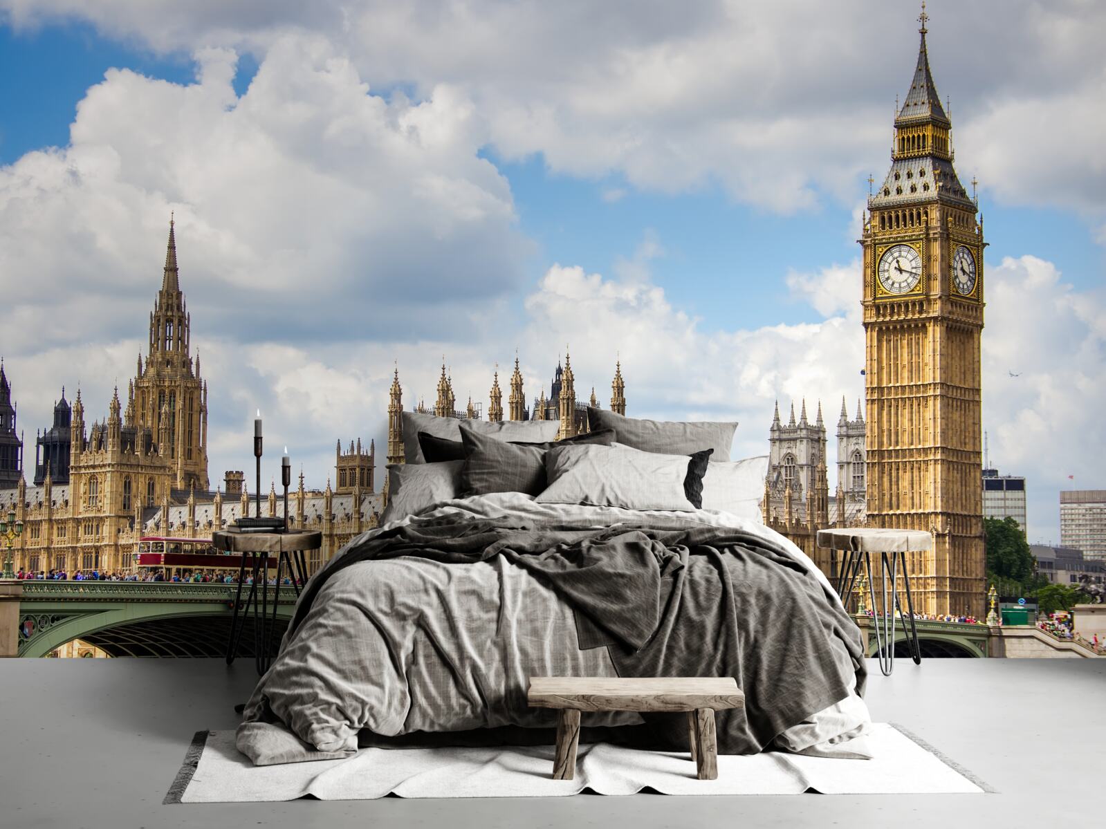 Fotobehang panorama van big ben en de parlementsgebouwen