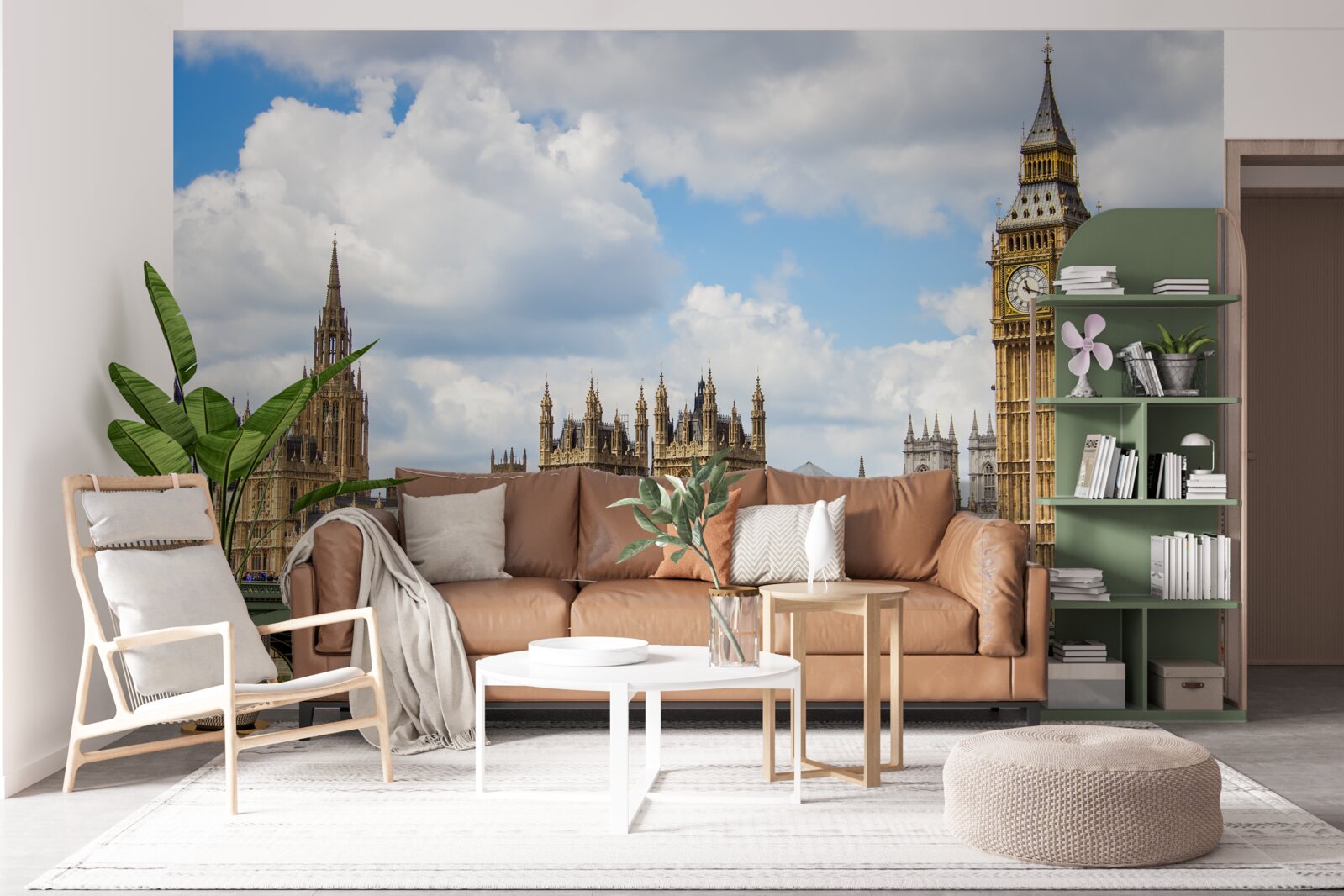 Fotobehang panorama van big ben en de parlementsgebouwen