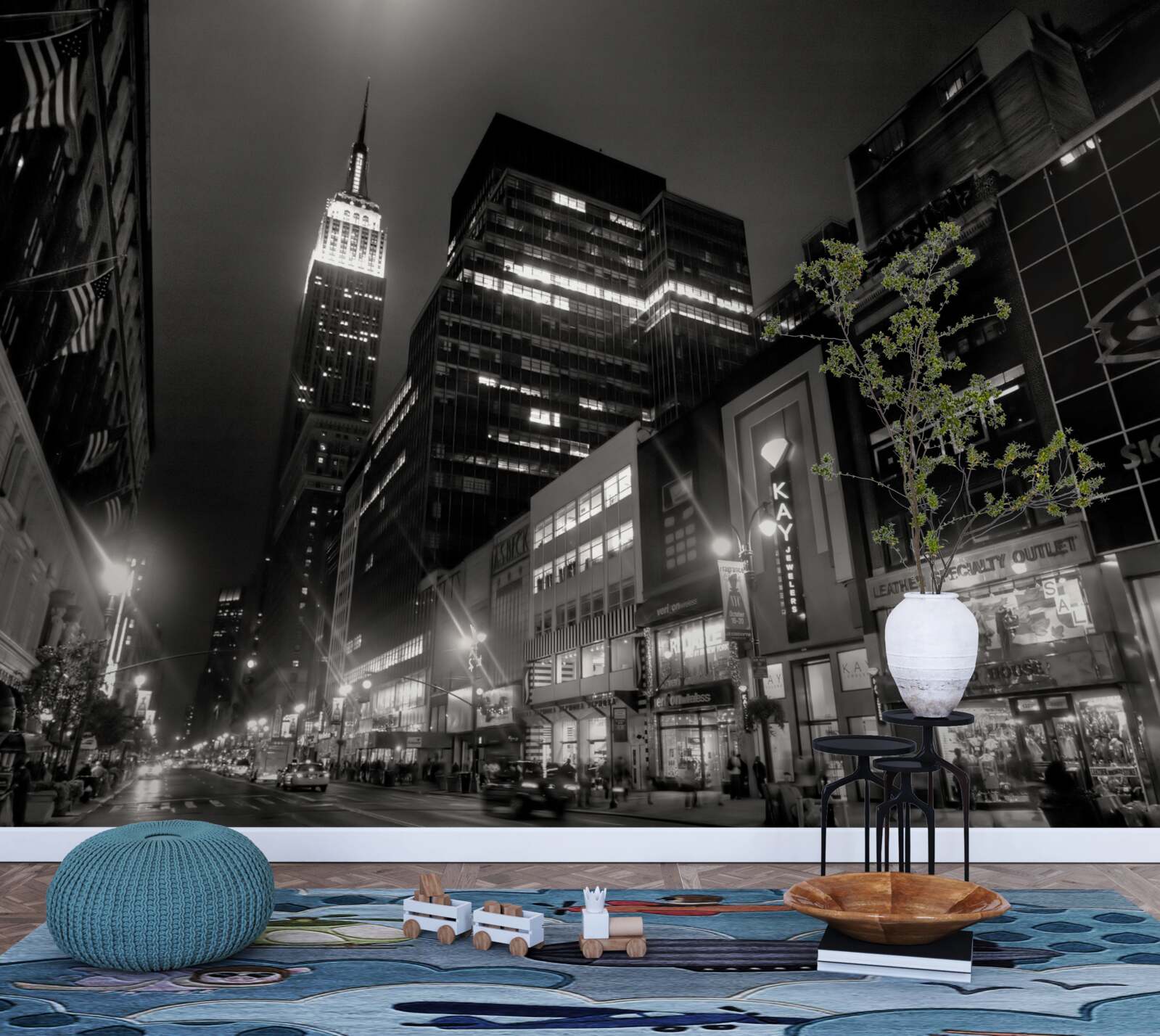 Fotobehang megapolis laan w nocy